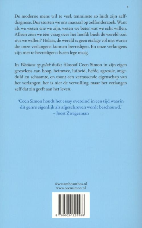 Wachten op geluk Wachten op geluk achterkant