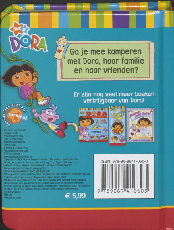 Dora / Gaat kamperen / Dora achterkant