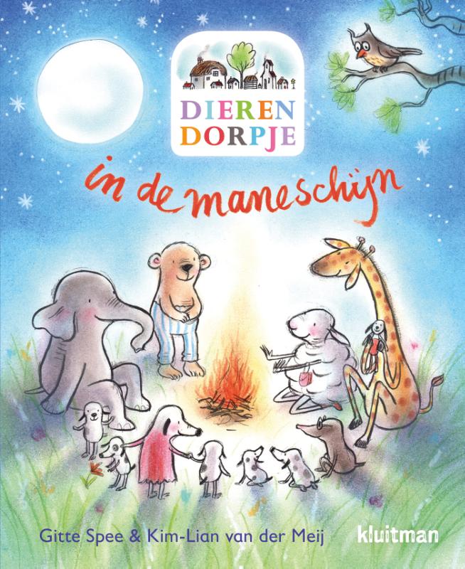 Dierendorpje in de maneschijn