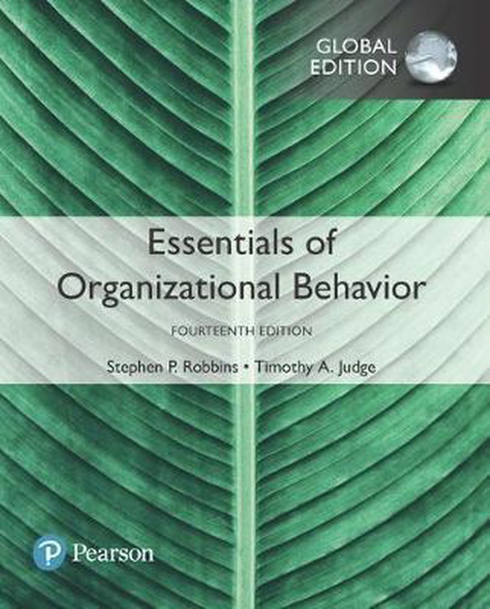 Robbins Stephen Essentials Of Organizational Behavior, Global Edition