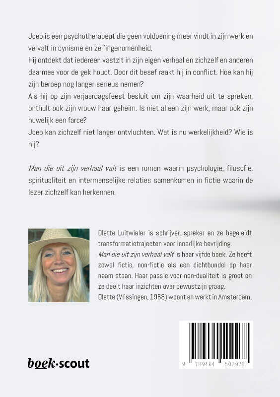 Man die uit zijn verhaal valt achterkant