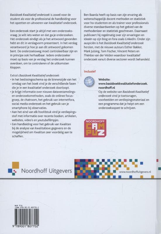 Basisboek kwalitatief onderzoek Basisboek kwalitatief onderzoek achterkant