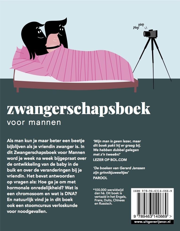 Zwangerschapsboek voor mannen achterkant