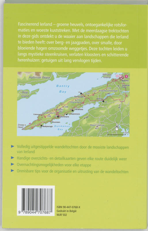 Trekking gids Ierland achterkant