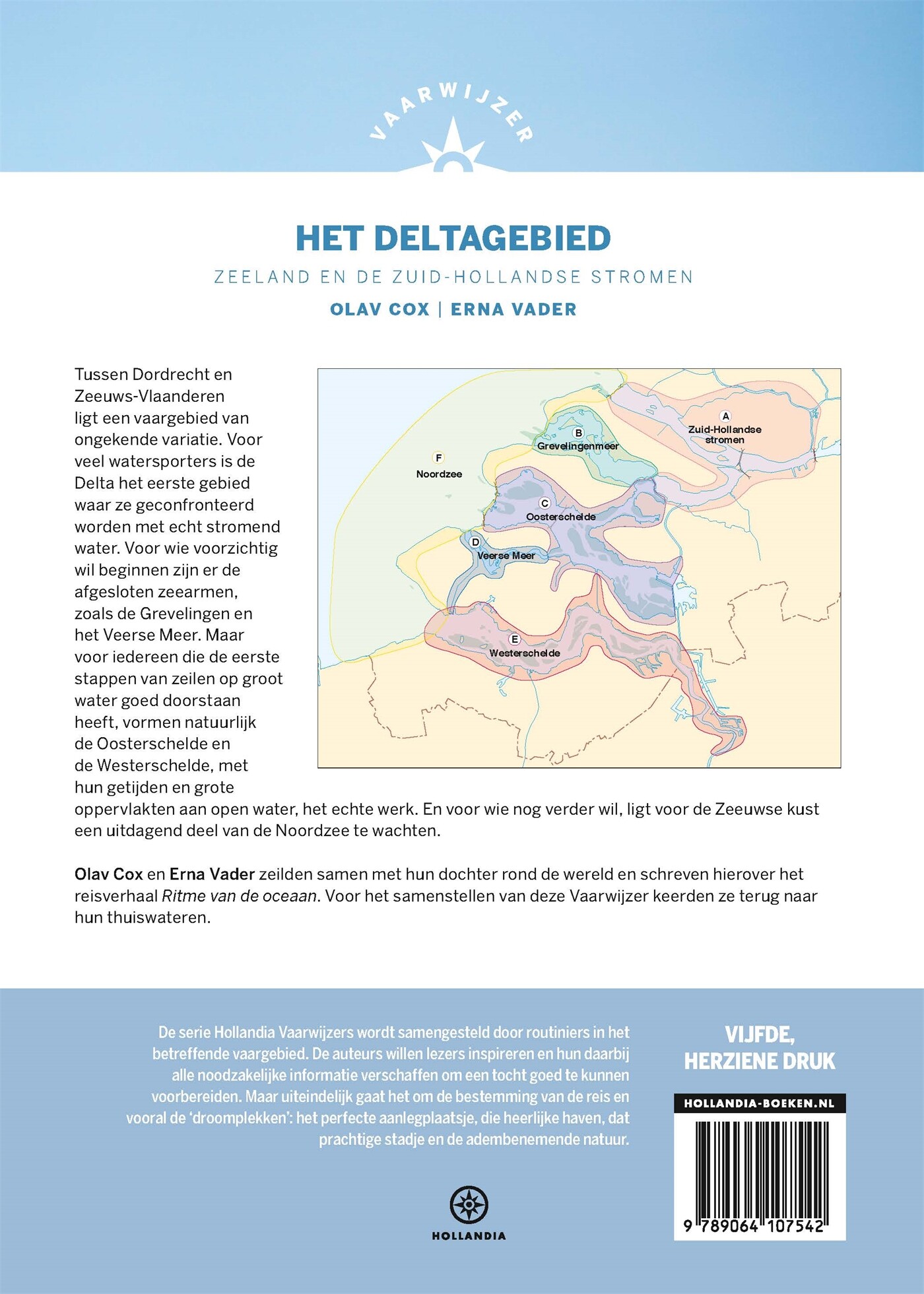 Vaarwijzer het Deltagebied / Hollandia vaarwijzers achterkant