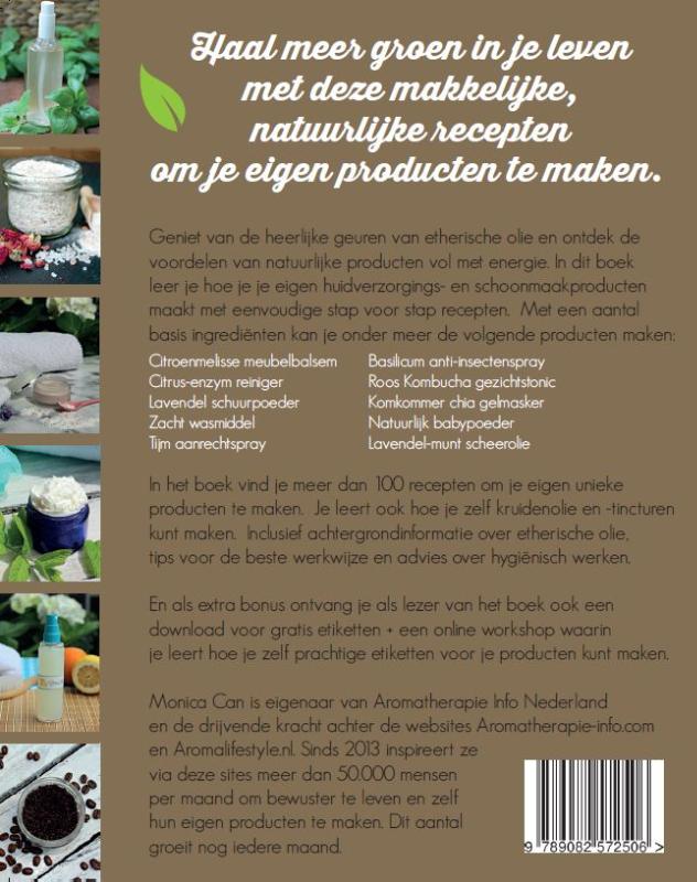 Groen leven met aromatherapie achterkant