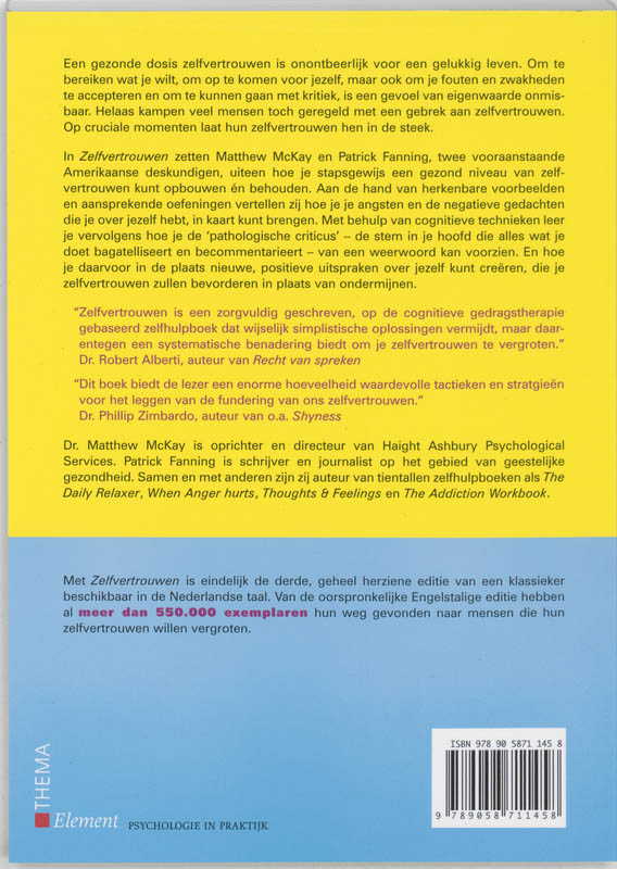 Psychologie in de praktijk Zelfvertrouwen / Psychologie in de praktijk Psychologie in de praktijk Zelfvertrouwen / Psychologie in de praktijk achterkant