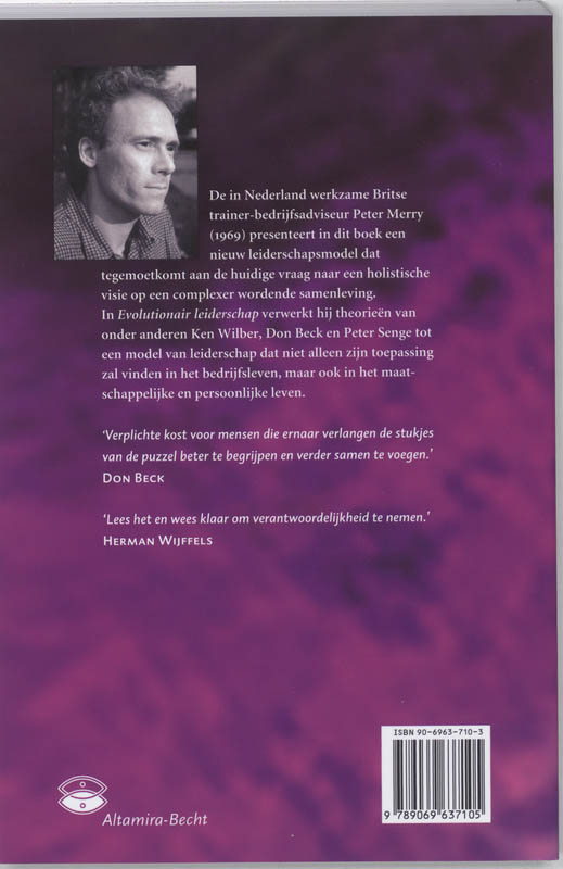 Evolutionair leiderschap Evolutionair leiderschap achterkant