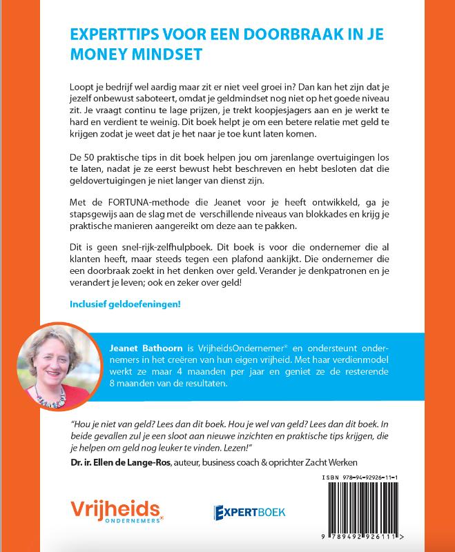 Experttips voor een Doorbraak in je Money Mindset / Experttips boekenserie achterkant