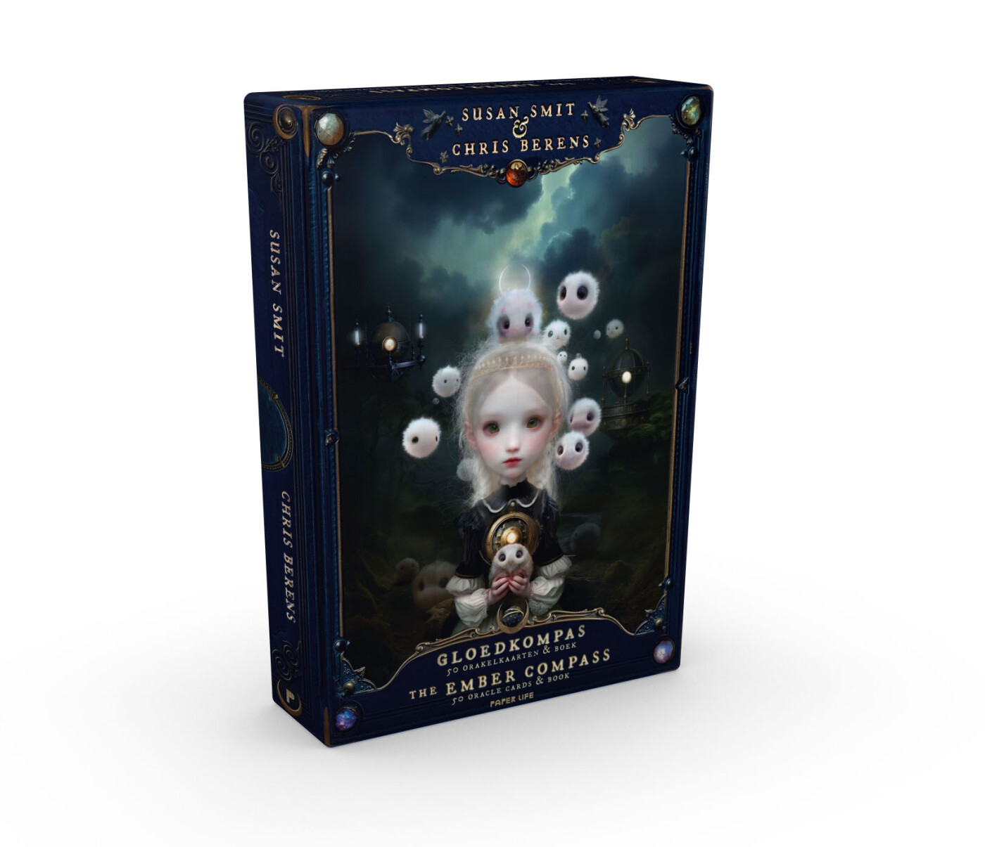 Gloedkompas - 50 orakelkaarten & boek achterkant