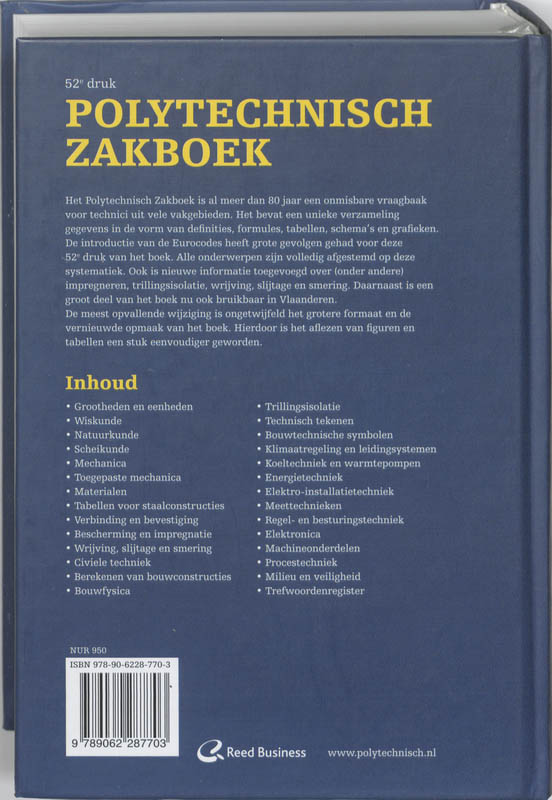 Polytechnisch Zakboek achterkant