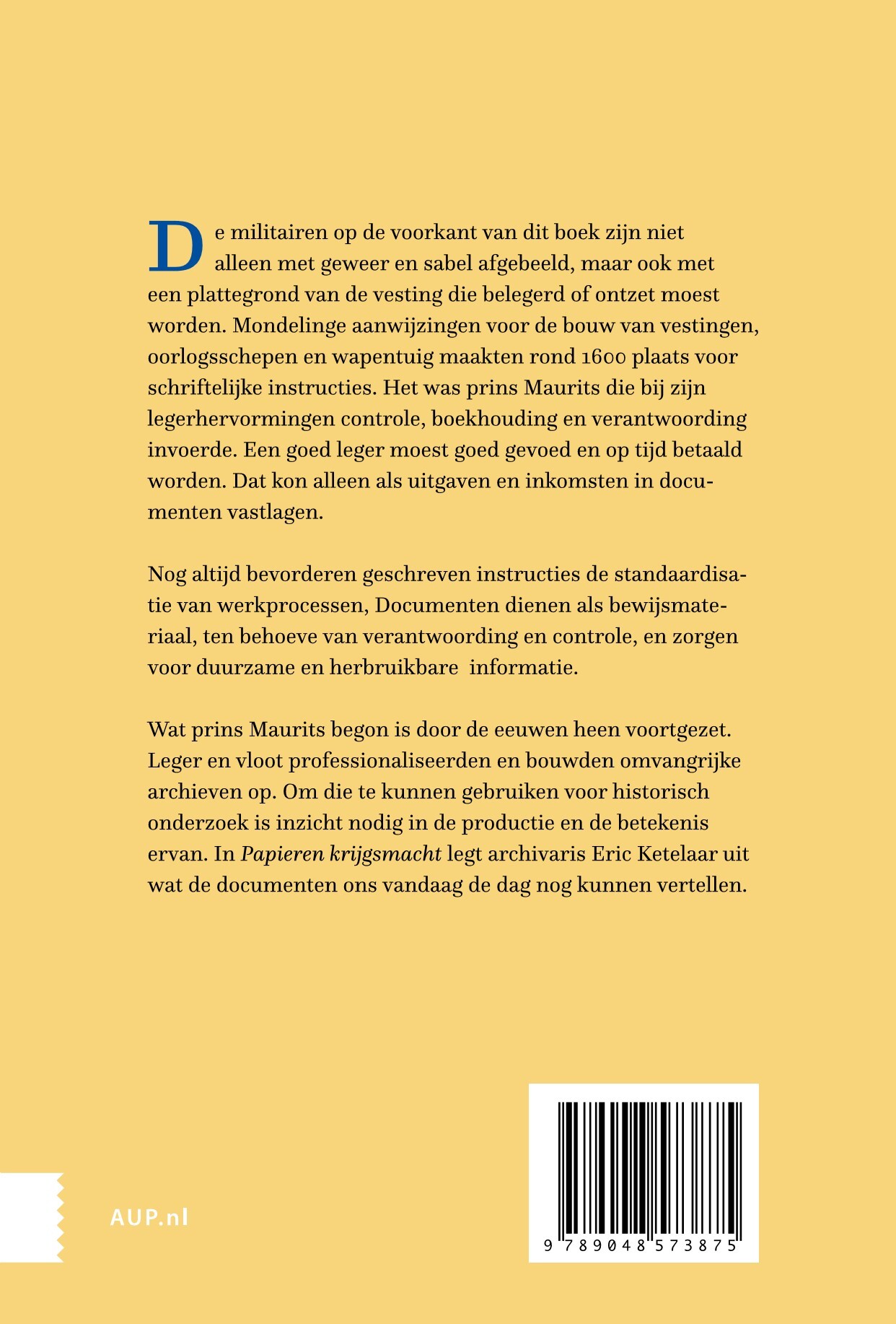 Papieren krijgsmacht achterkant