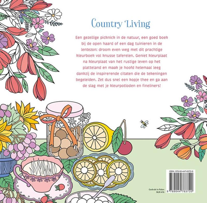 Country Living - Kleuren voor volwassenen achterkant