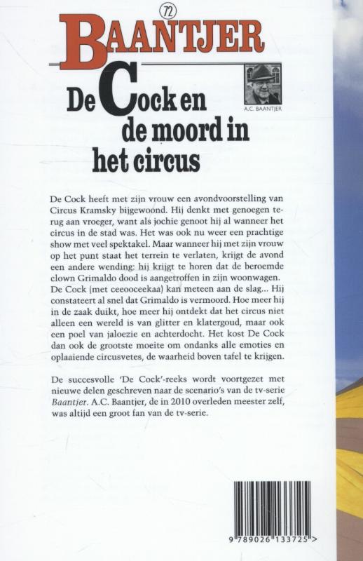 De Cock en de moord in het circus / Baantjer / 72 achterkant