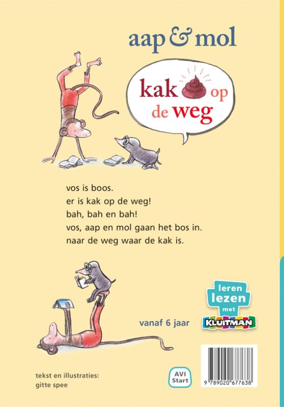 Kak op de weg / Aap & mol achterkant