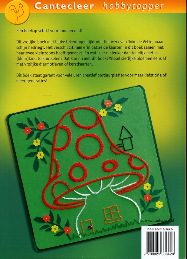 Borduren op papier van 8 tot 80 / Cantecleer hobbytopper achterkant