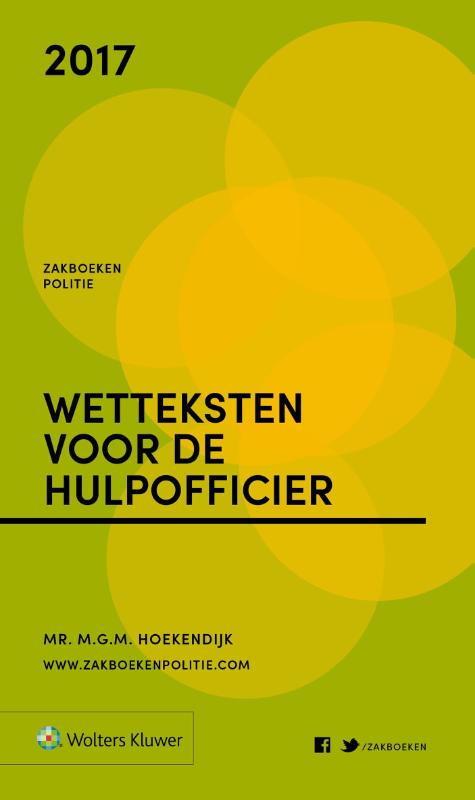 Zakboek Wetteksten voor de hulpofficier 2017