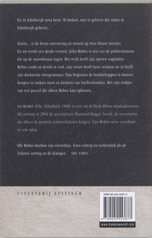 Kat en muis / John Rebus / 1 Kat en muis / John Rebus / 1 achterkant