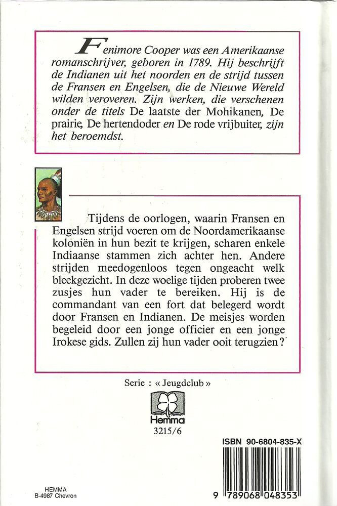 De laatste der Mohikanen / Jeugdclub / 3215-6 achterkant