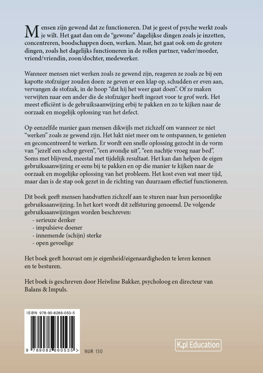 Jezelf besturen achterkant
