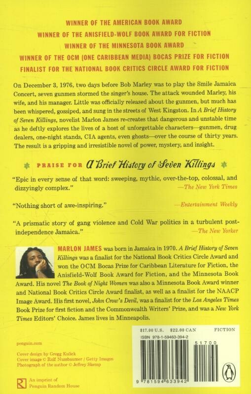A Brief History of Seven Killings achterkant