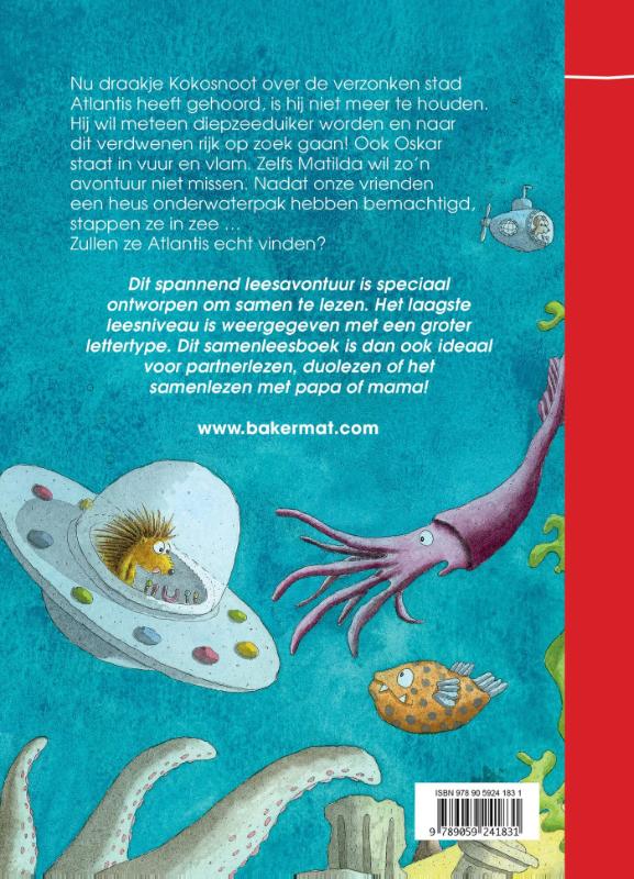 Kleine draakje kokosnoot - samenleesboek - atlantis achterkant