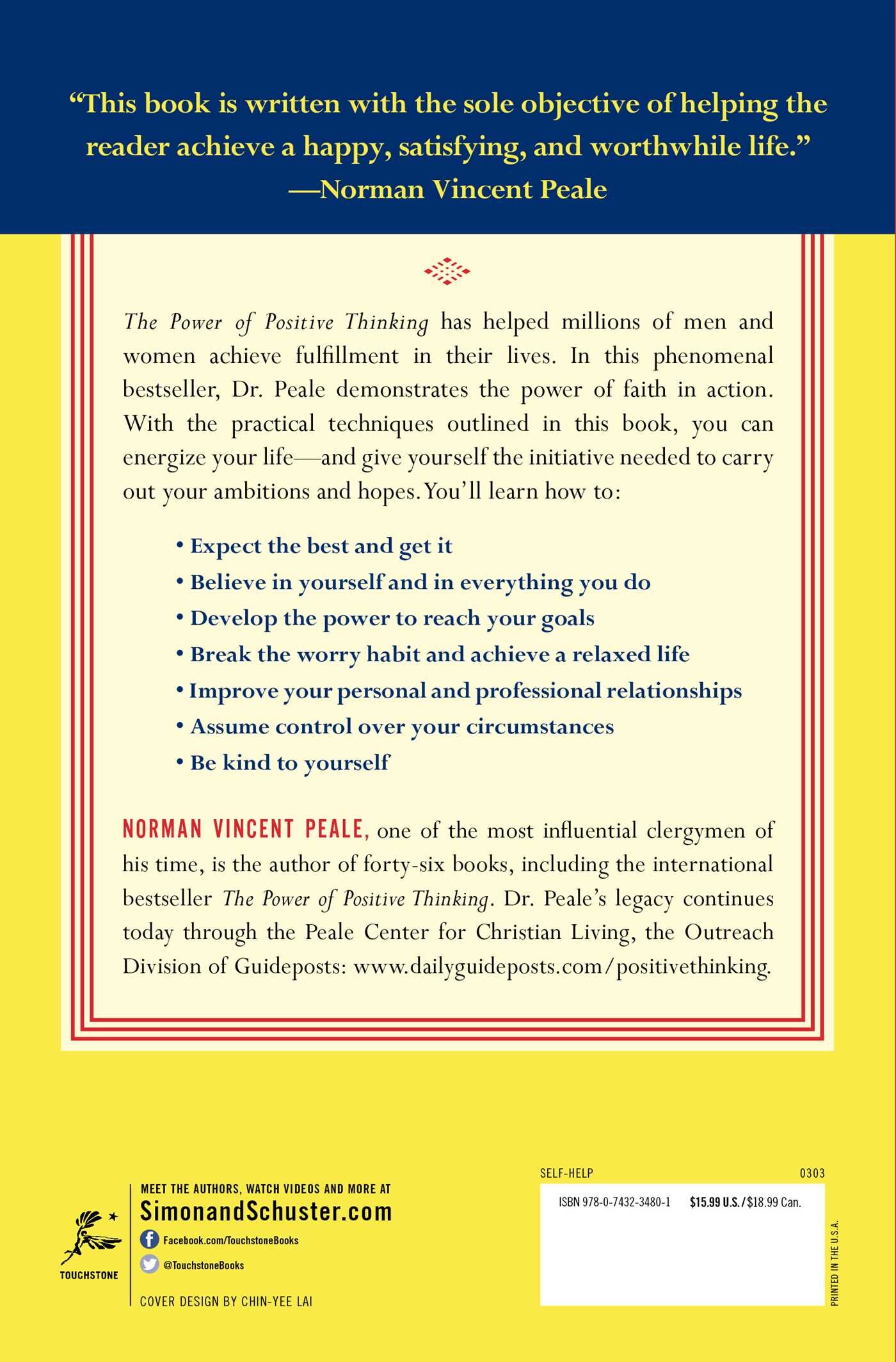 The Power of Positive Thinking achterkant