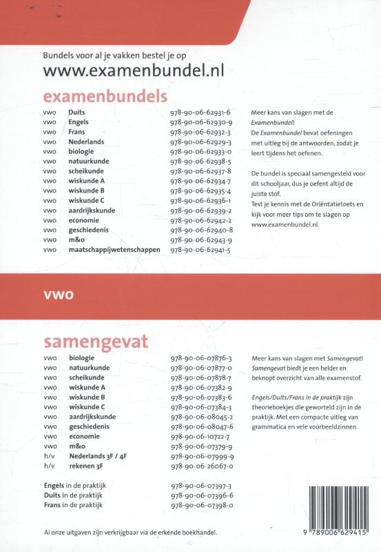 Examenbundel vwo Maatschappijwetenschappen 2016/2017 achterkant