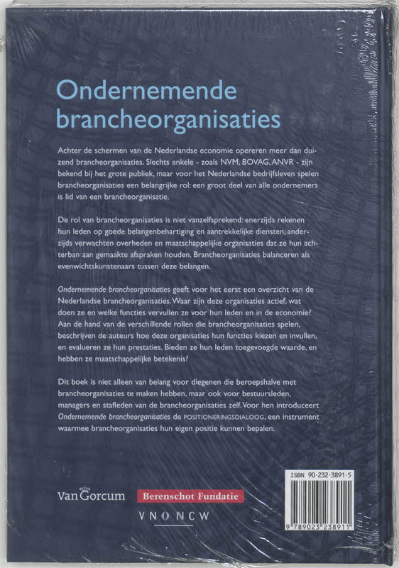 Ondernemende brancheorganisaties / Berenschot Fundatie achterkant