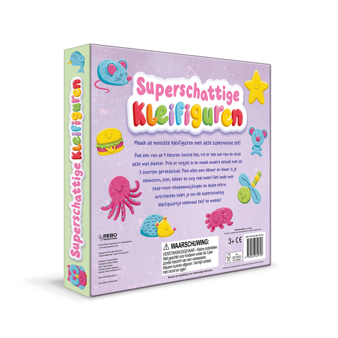 Superschattige kleifiguren achterkant