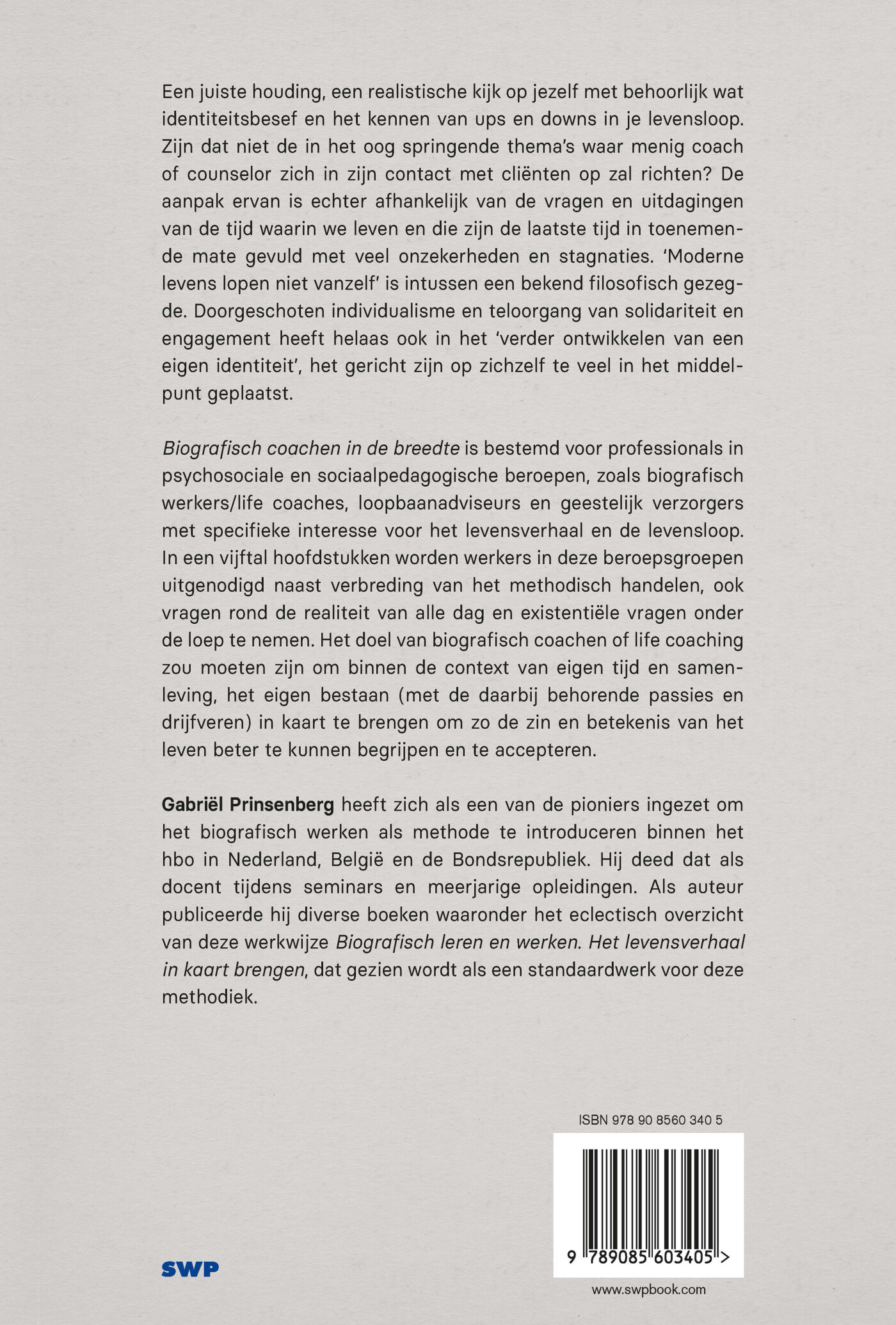 Biografisch coachen in de breedte achterkant