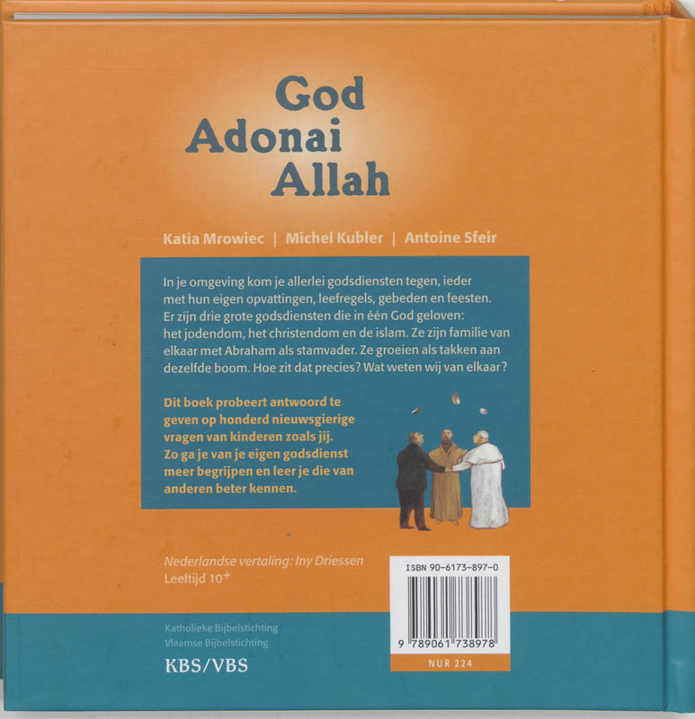 God, Adonai, Allah achterkant