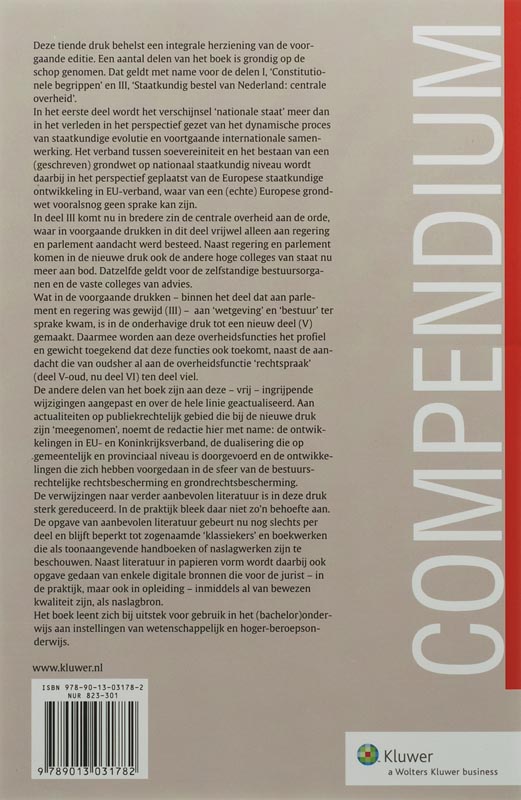 Compendium van het staatsrecht achterkant
