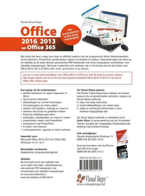 Office 2016 en 2013 achterkant