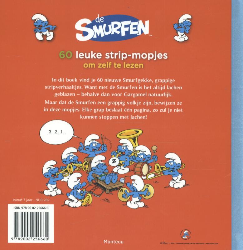 De Smurfen - 60 leuke strip-mopjes om zelf te lezen achterkant
