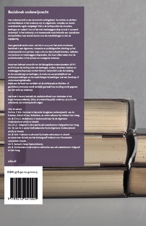 Basisboek onderwijsrecht achterkant