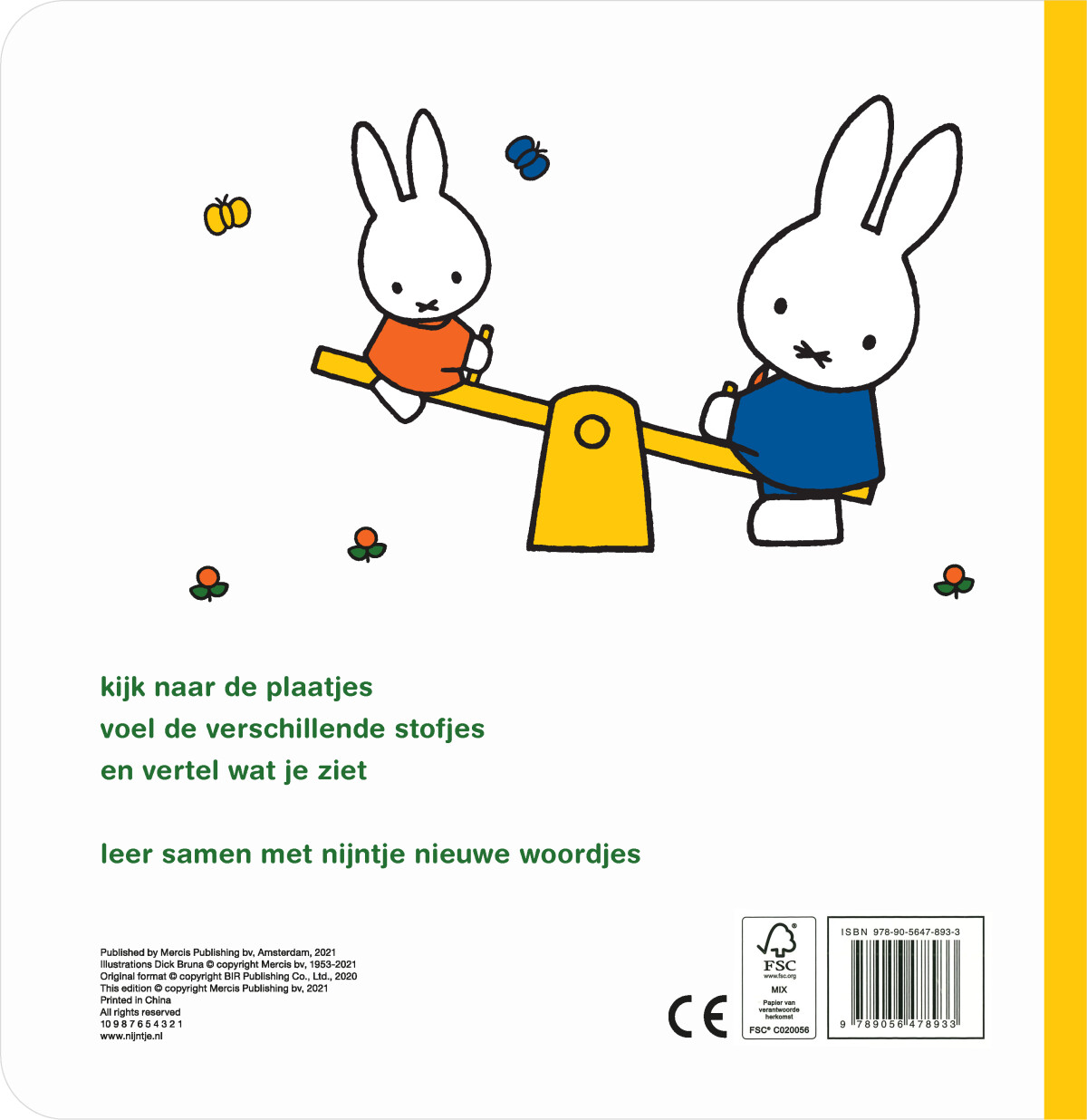 Woordjes leren / Nijntje achterkant