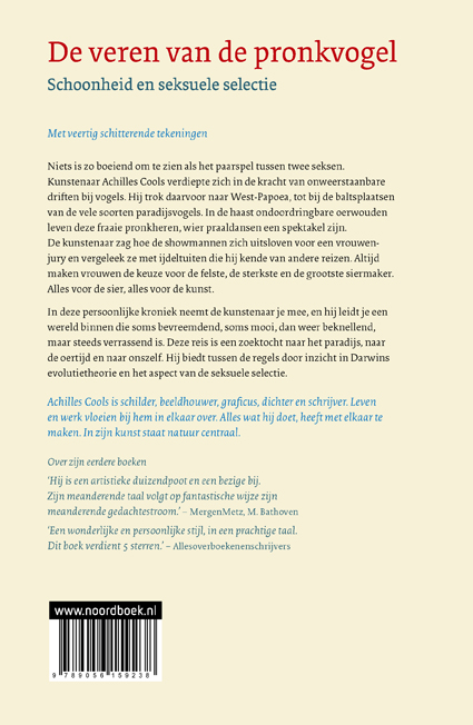 De veren van de pronkvogel / Noordboek Natuur achterkant