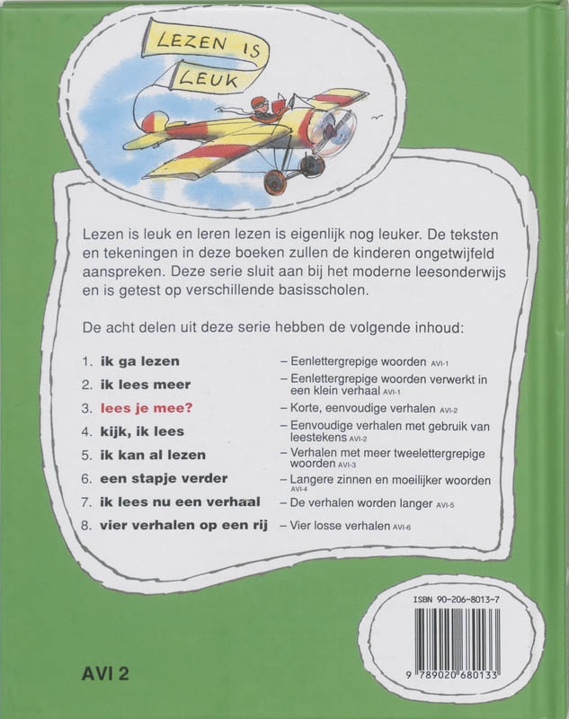 lees je mee / Lezen is leuk / 3 achterkant