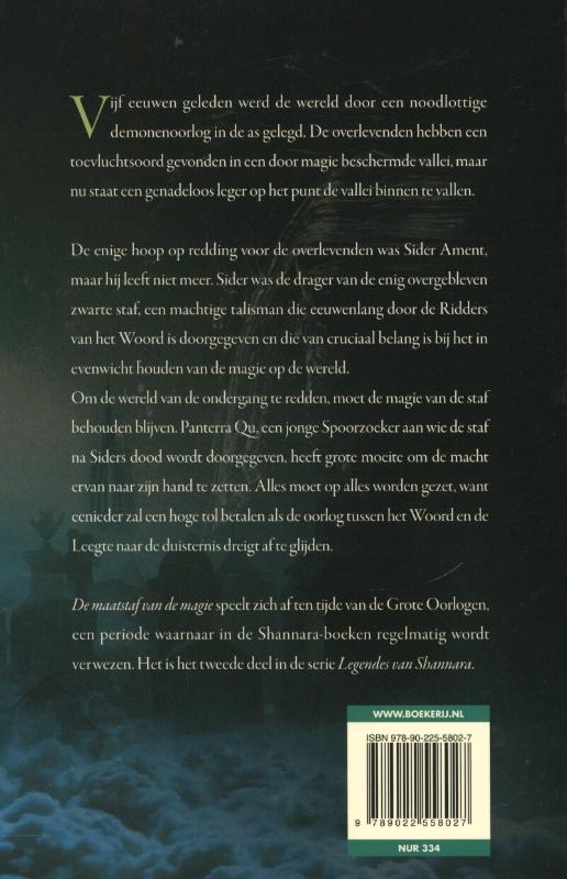 De maatstaf van de magie / Shannara reeks / 14 achterkant