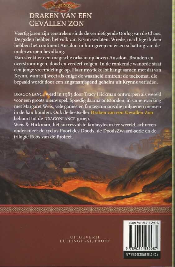 Draken van een gevallen zon / De oorlog van de zielen / 1 Draken van een gevallen zon / De oorlog van de zielen / 1 achterkant