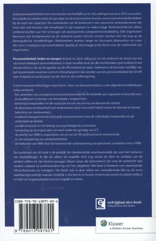 Personeelsbeleid: heden en morgen achterkant