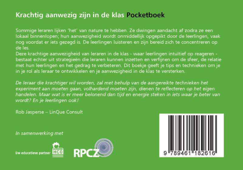 Krachtig aanwezig zijn in de klas pocketboek achterkant