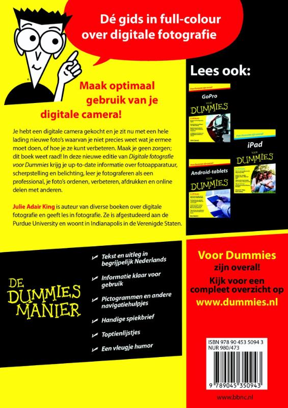 Digitale fotografie voor Dummies achterkant