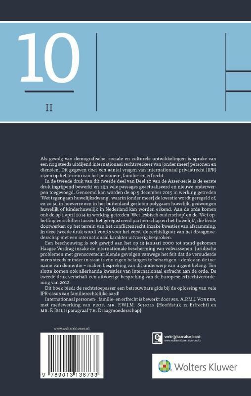 Internationaal personen-, familie- en erfrecht / Asser-serie / 10-II