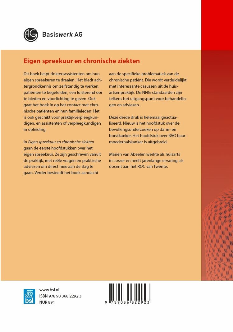 Eigen spreekuur en chronische ziekten / Basiswerk AG achterkant