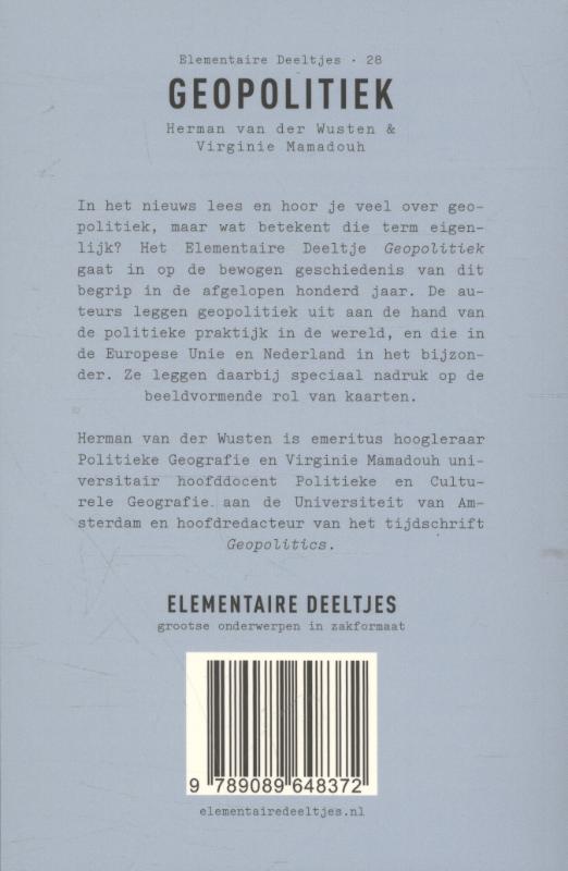 Geopolitiek / Elementaire Deeltjes / 28 Geopolitiek / Elementaire Deeltjes / 28 achterkant