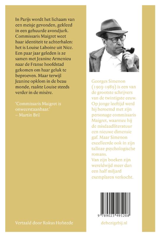 Maigret en het dode meisje / Maigret achterkant