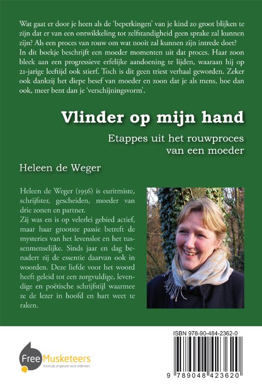 Vlinder op mijn hand achterkant