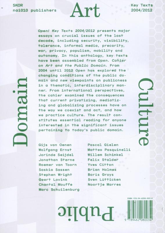 Open  / Key Texts 2004/2012 achterkant